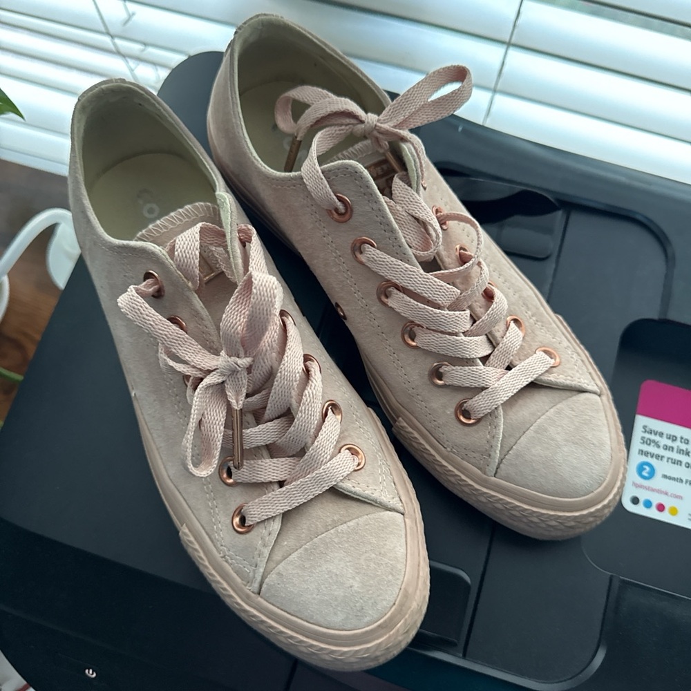 Converse Women's Sneakers in Light Pink Canvas